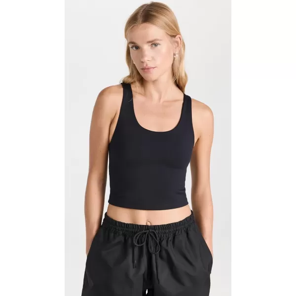 Girlfriend Collective Womens Luxe Bella Scoop TankBlack