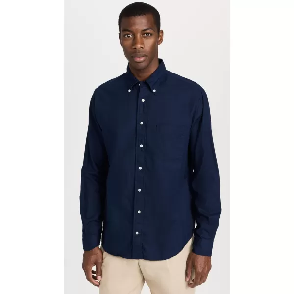 Gitman Vintage Mens Cotton Hapsack Button Down TopNavy