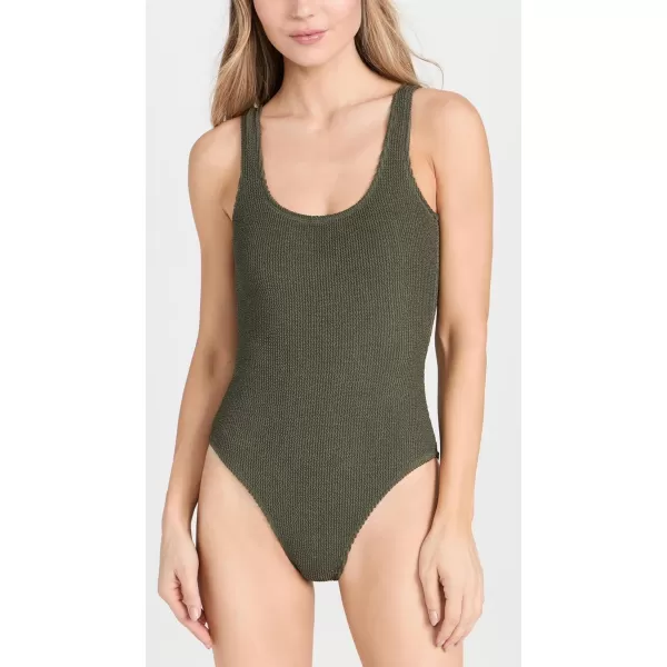 Good American Womens Always Modern Tank One Piece SwimsuitFatigue001