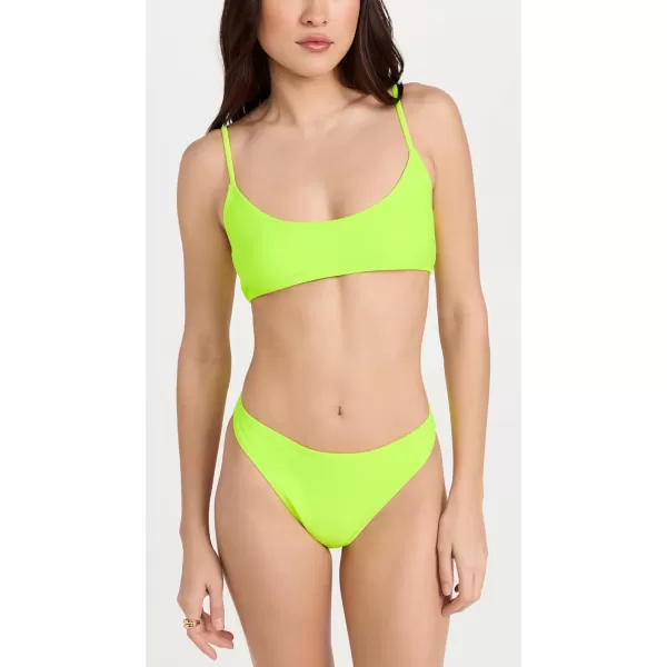 Good American Womens Better Bikini Cheeky BottomsElectric Lime002