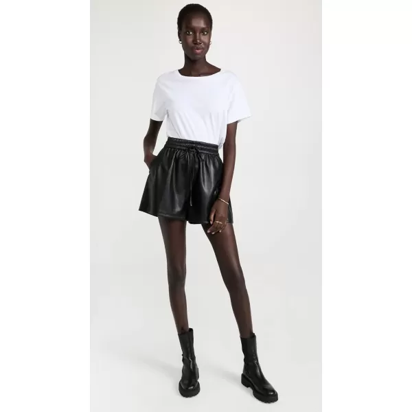 Good American Womens Better Than Leather ShortsBlack001