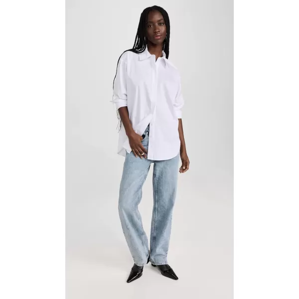 Good American Womens Button Down 20 ShirtWhite001