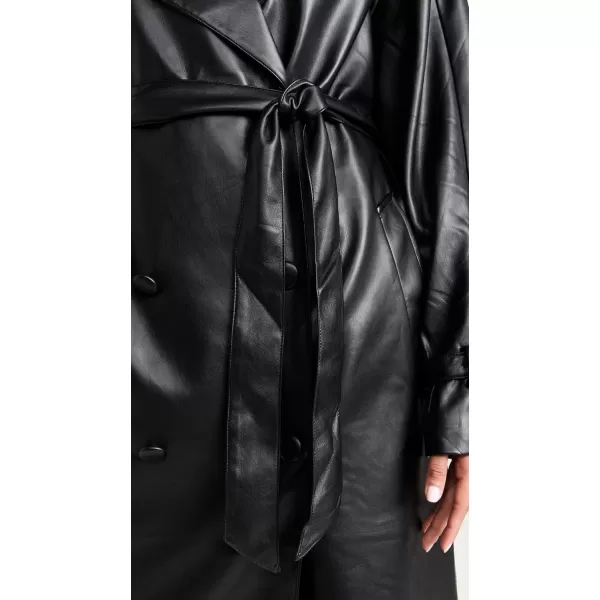 Good American Womens Chino Trench CoatBlack001