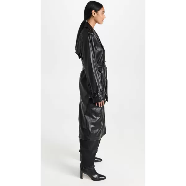 Good American Womens Chino Trench CoatBlack001