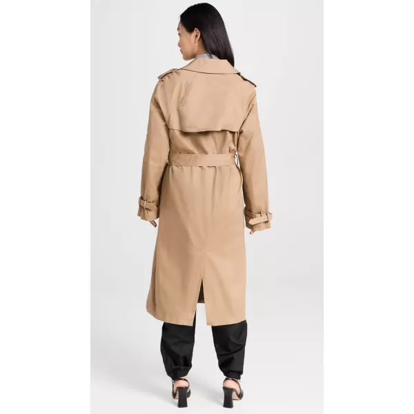 Good American Womens Chino Trench CoatGood Khaki001