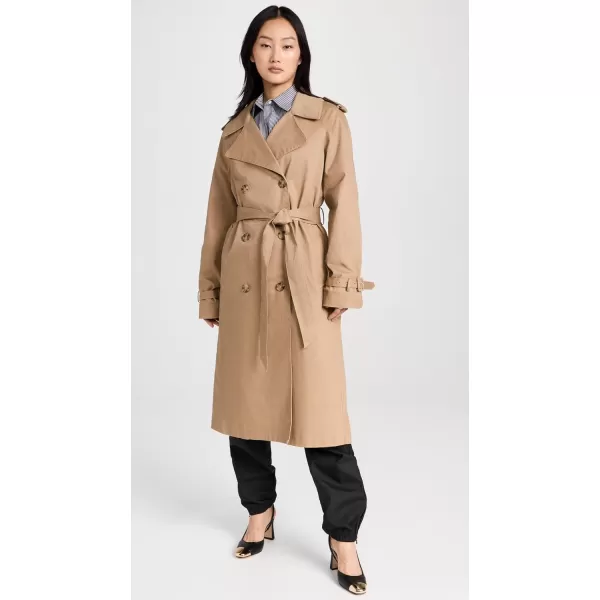 Good American Womens Chino Trench CoatGood Khaki001