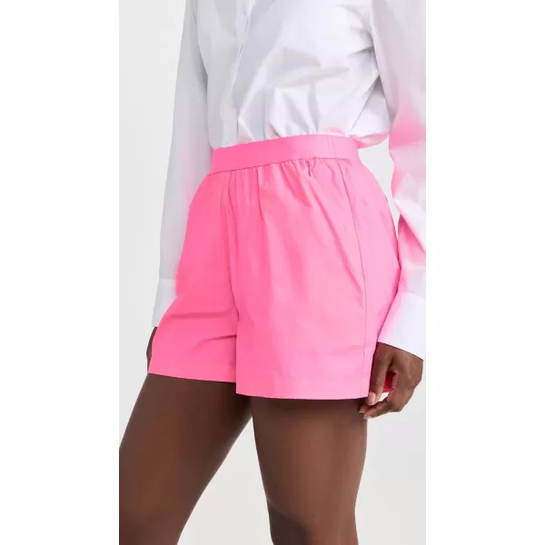 Good American Womens Coated Poplin Weekend ShortsKnockoutpink001