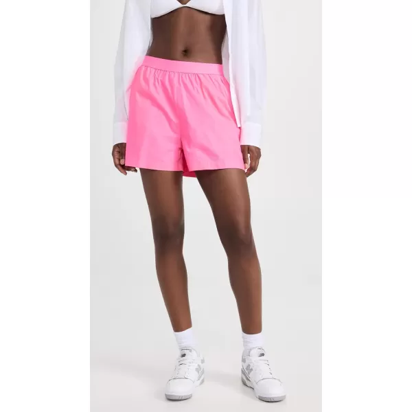 Good American Womens Coated Poplin Weekend ShortsKnockoutpink001