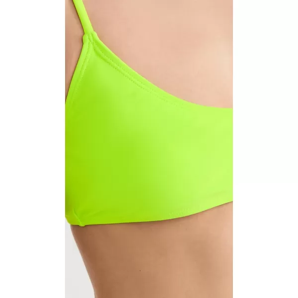 Good American Womens Deep Scoop Swim TopElectric Lime002