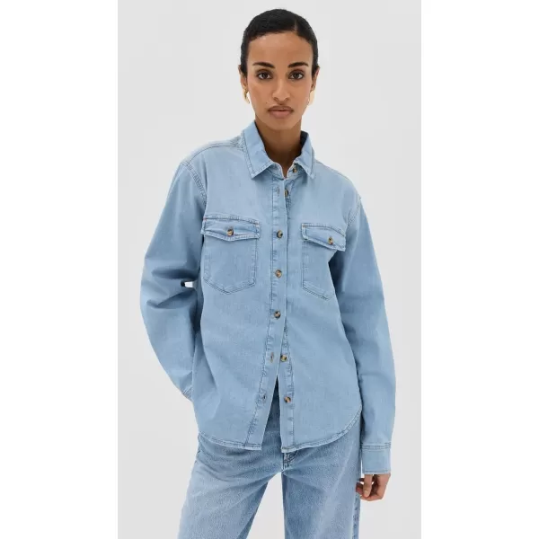 Good American Womens Denim Fitted ShirtIndigo641