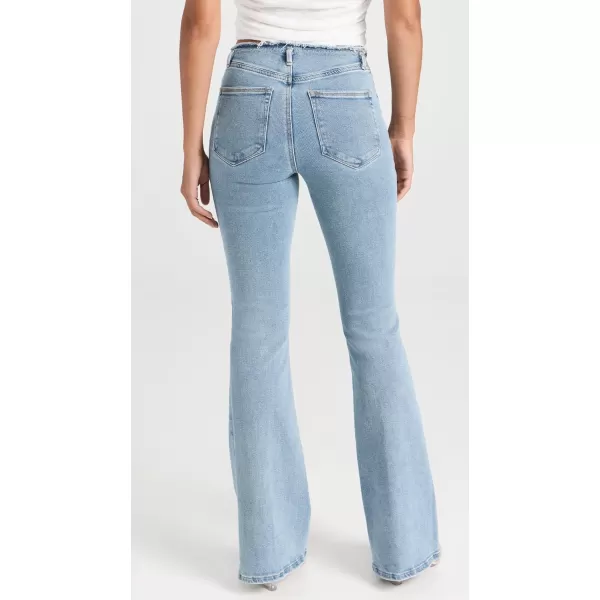 Good American Womens Good Legs Flare Jeans with No WaistbandIndigo492