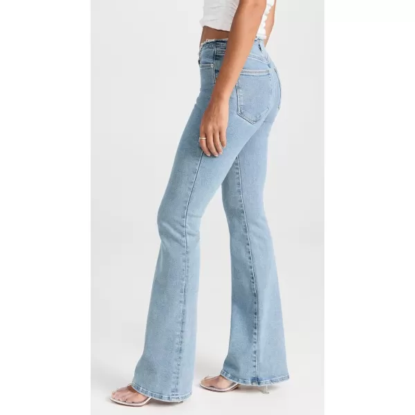 Good American Womens Good Legs Flare Jeans with No WaistbandIndigo492