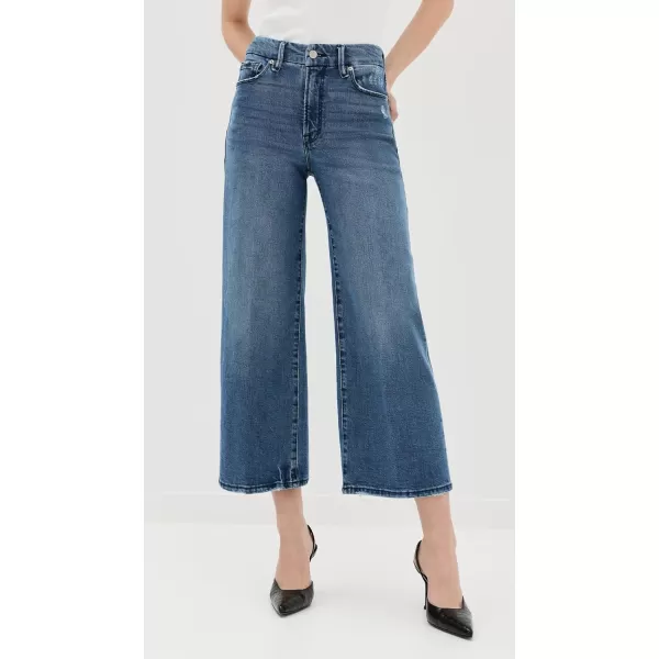 Good American Womens Good Waist Palazzo Crop JeansIndigo338