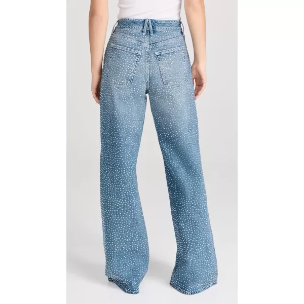 Good American Womens Relaxed Crystal JeansIndigo592