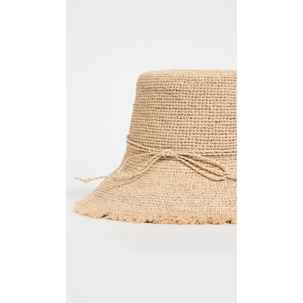 Hat Attack Womens Packable Raffia Bucket HatNatural