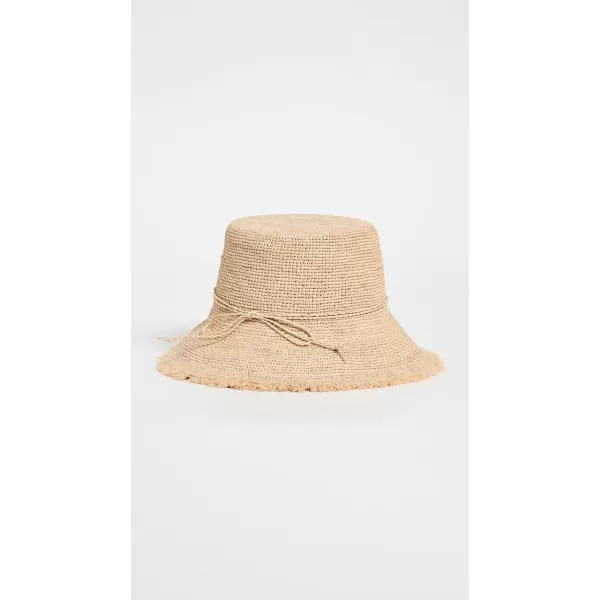 Hat Attack Womens Packable Raffia Bucket HatNatural