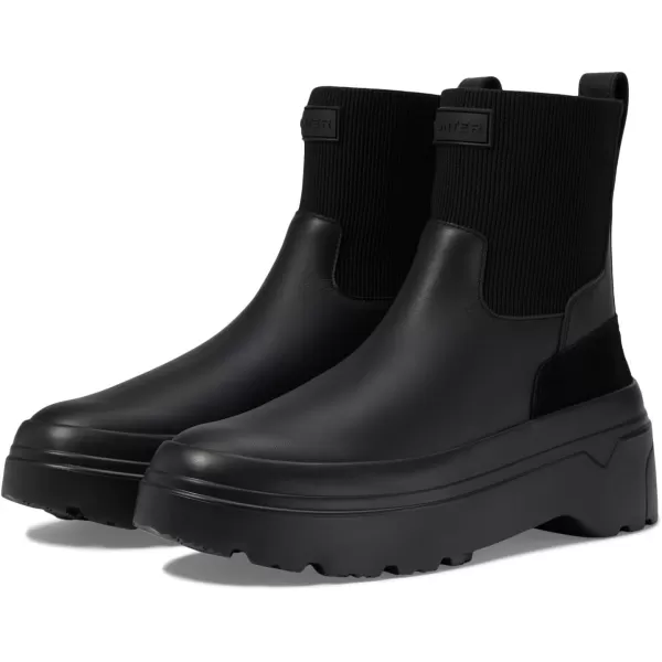 Hunter Boots Womens Explorer Chelsea Flatform BootsBlack