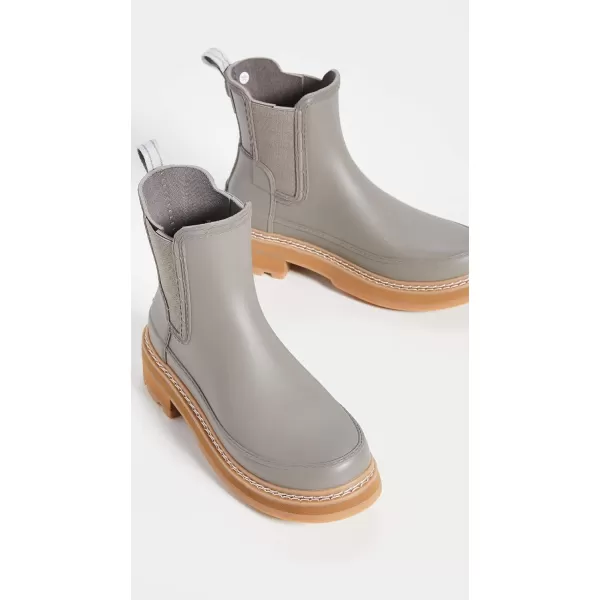 Hunter Footwear Womens Refined Chelsea Stitch Detail Rain BootGrey Heron