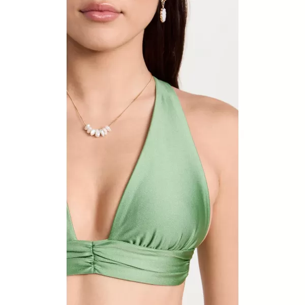 JADE Swim Womens Capri Bikini TopBasil Sheen