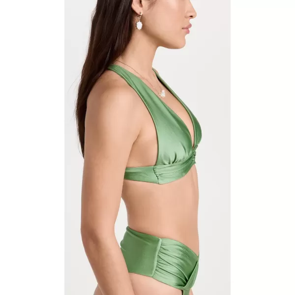 JADE Swim Womens Capri Bikini TopBasil Sheen