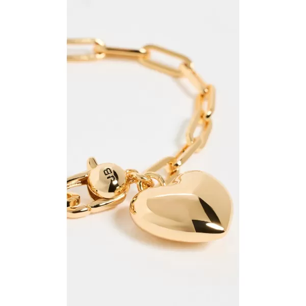 Jenny Bird Womens Puffy Heart BraceletHigh Polish Gold