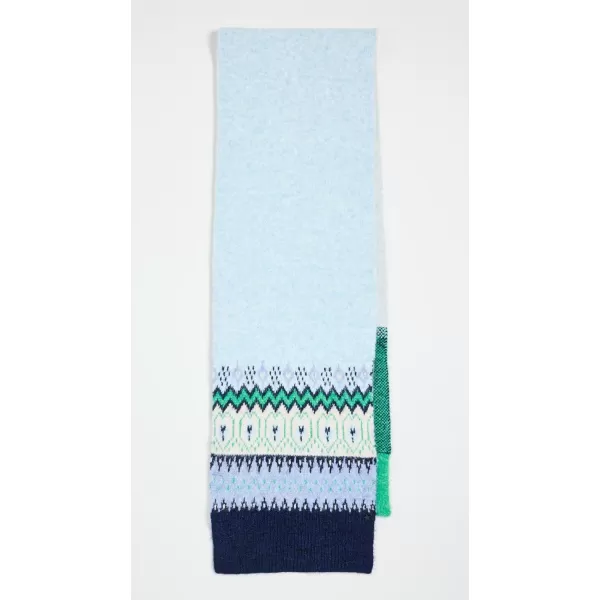 Jocelyn Womens Knit Fair Isle ScarfBlue Multi