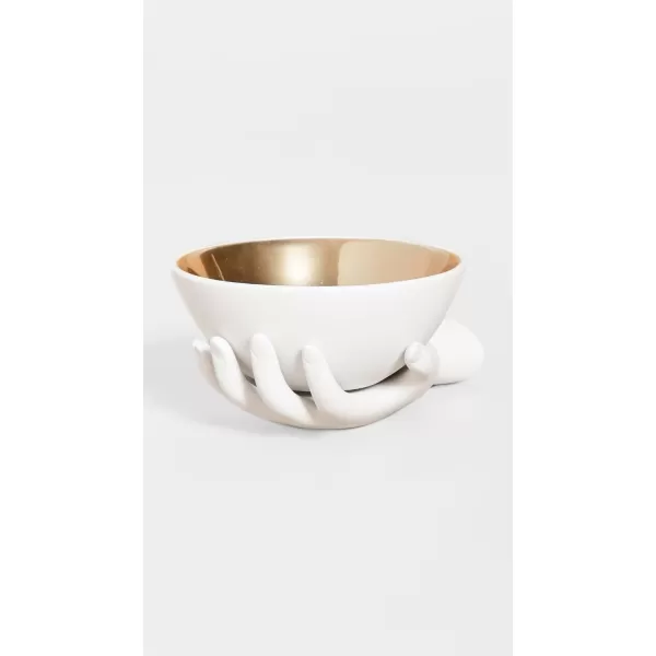 Jonathan Adler Eve Accent Bowl GoldWhite One SizeGoldWhite