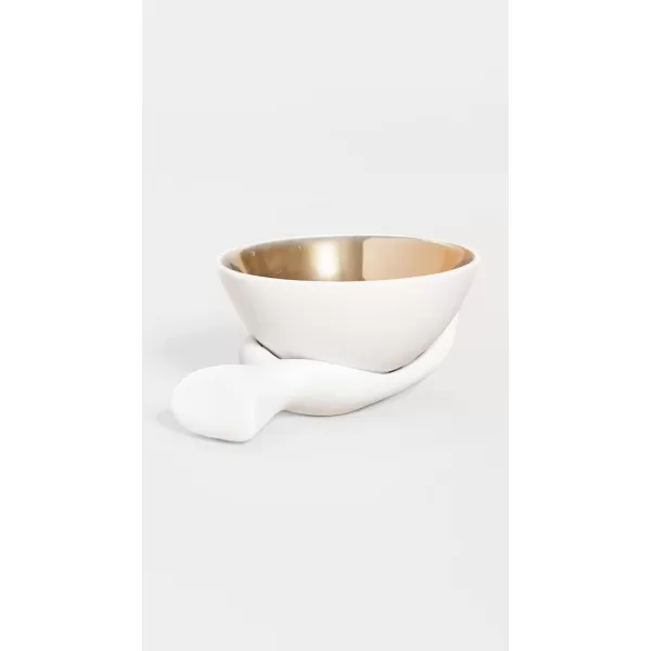 Jonathan Adler Eve Accent Bowl GoldWhite One SizeGoldWhite