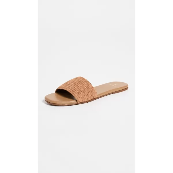 KAANAS Womens Mallow Textured Band SlideCaramel