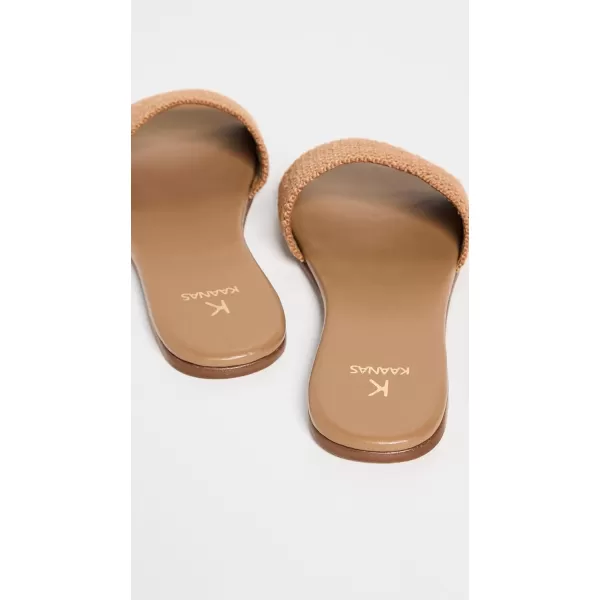 KAANAS Womens Mallow Textured Band SlideCaramel