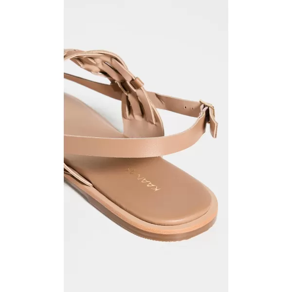 KAANAS Womens Meru Thong Sandals with Ankle StrapCaramel