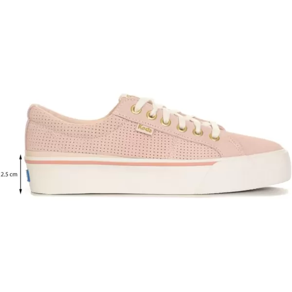 Keds Womens Jump Kick Duo Lace Up SneakerLight Pink Suede