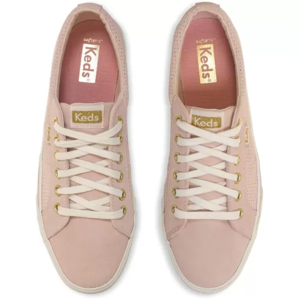 Keds Womens Jump Kick Duo Lace Up SneakerLight Pink Suede