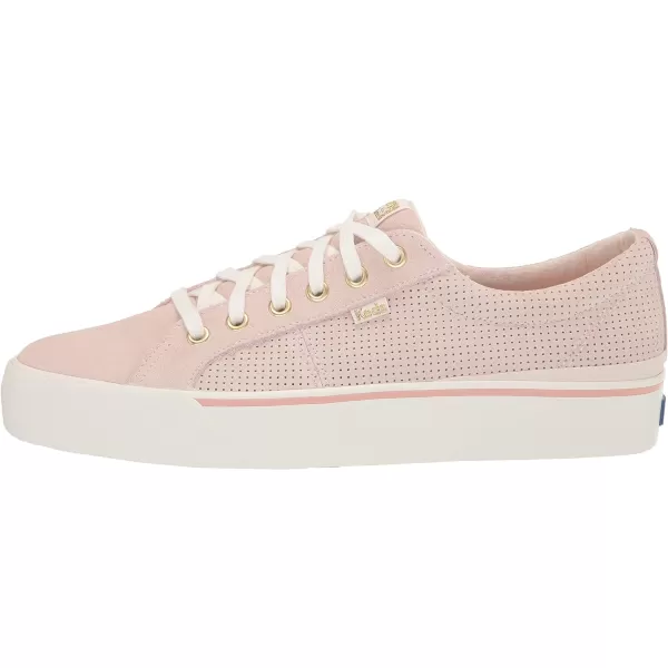 Keds Womens Jump Kick Duo Lace Up SneakerLight Pink Suede