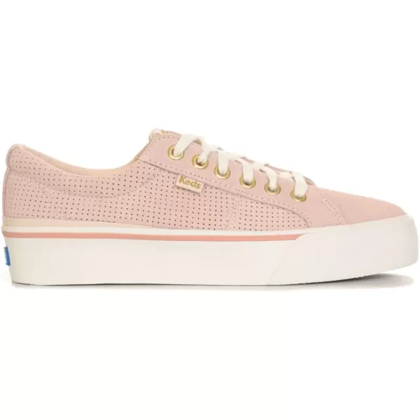 Keds Womens Jump Kick Duo Lace Up SneakerLight Pink Suede