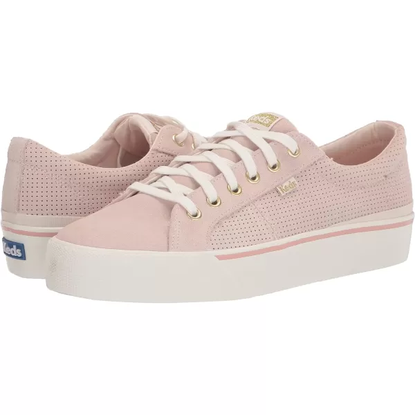 Keds Womens Jump Kick Duo Lace Up SneakerLight Pink Suede