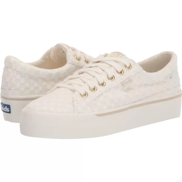 Keds Womens Jump Kick Duo Lace Up SneakerSnow White