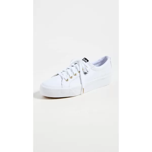 Keds Womens Jump Kick Duo Lace Up SneakerWhiteGold