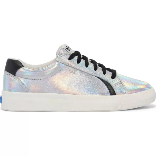 Keds Womens Pursuit Lace Up SneakerSilver Iridescent Leather