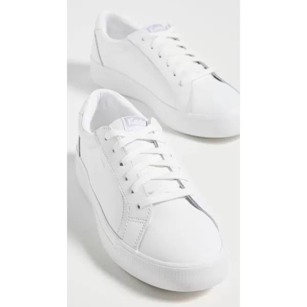 Keds Womens Pursuit Lace Up SneakerWhite Leather