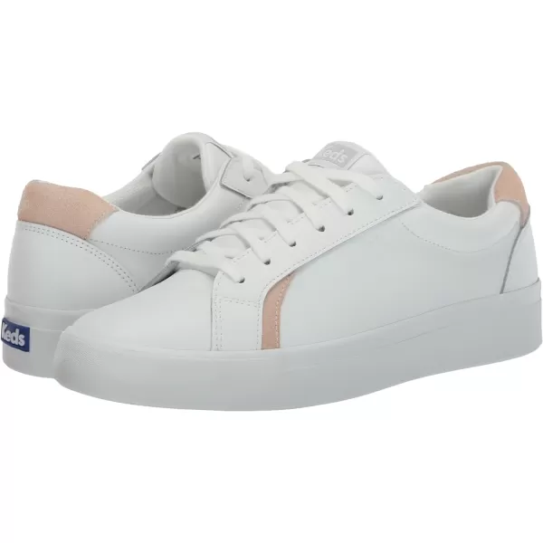 Keds Womens Pursuit Lace Up SneakerWhiteBlush Leather