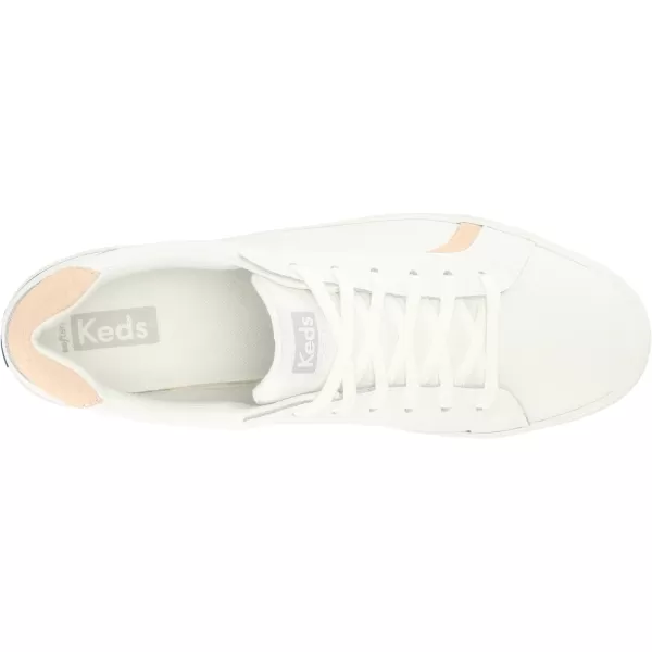 Keds Womens Pursuit Lace Up SneakerWhiteBlush Leather