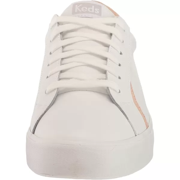 Keds Womens Pursuit Lace Up SneakerWhiteBlush Leather