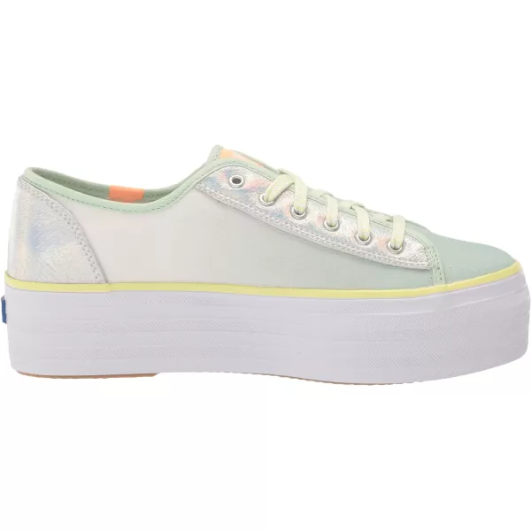 Keds Womens Triple Up Canvas SneakerGreenMulti