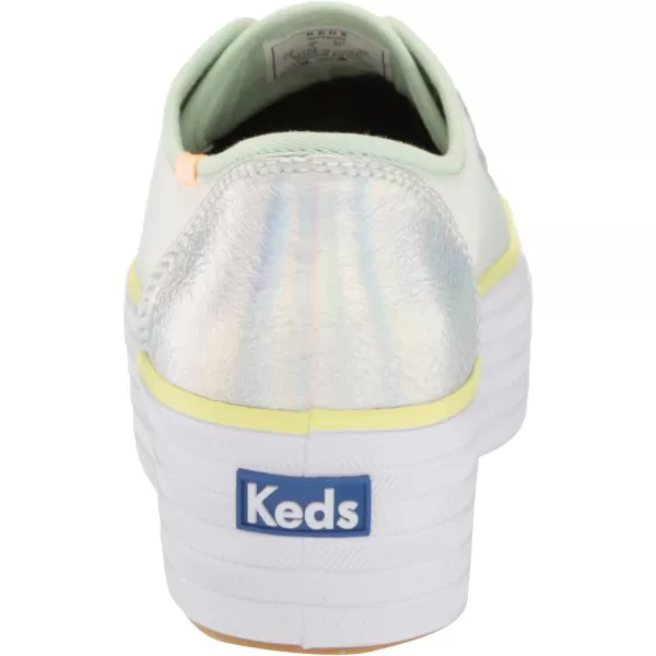 Keds Womens Triple Up Canvas SneakerGreenMulti