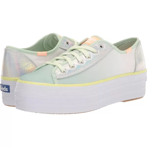 Keds Womens Triple Up Canvas SneakerGreenMulti