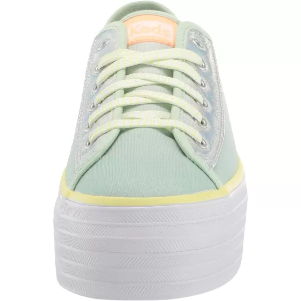 Keds Womens Triple Up Canvas SneakerGreenMulti