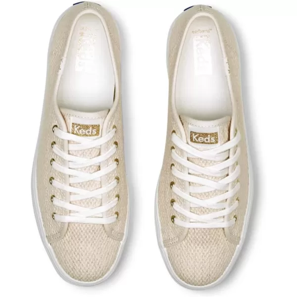 Keds Womens Triple Up Canvas SneakerNaturalGold