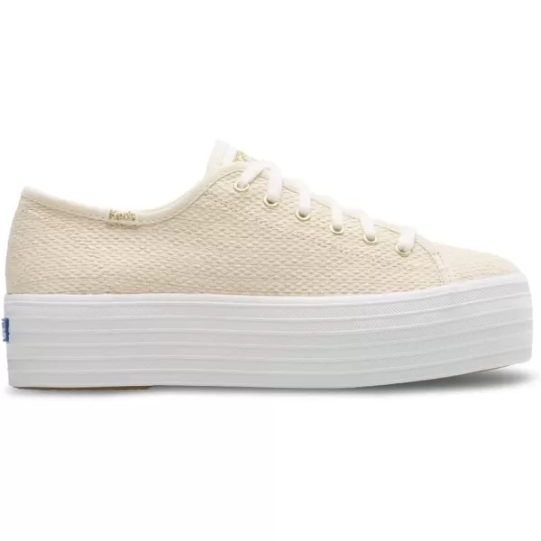 Keds Womens Triple Up Canvas SneakerNaturalGold