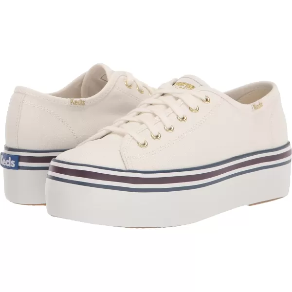 Keds Womens Triple Up Canvas SneakerWhiteBlue Varsity